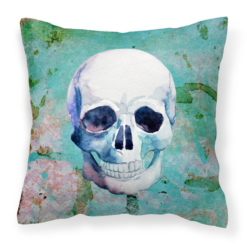 Coussin intérieur/extérieur crâne, 18 po x 18 po