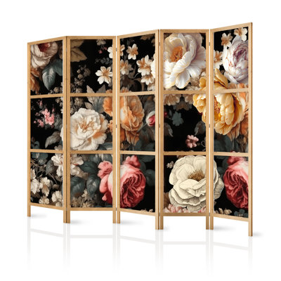 171cm H Solid Wood Folding Room Divider