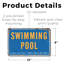 Swimming Pool Street (2 Pack) 8 Inch x 12 Inch Plastic Sign