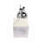 24" Hollylynn Marble Table Lamp, White/Silver