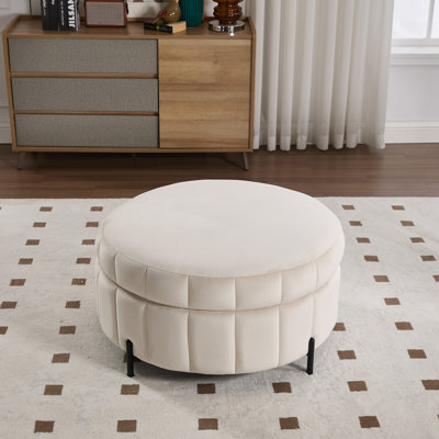 Upholstered  Storage Ottoman