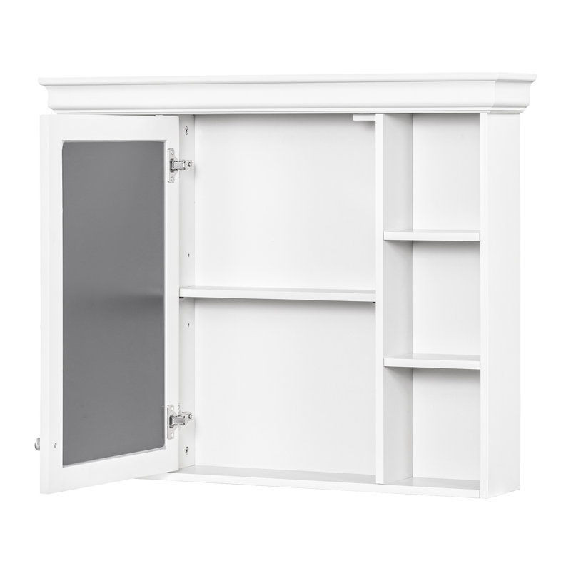 Meuble-lavabo 36 po avec armoire à pharmacie, armoire à miroir moderne avec tablette réglable, armoire de rangement avec 4 tiroirs