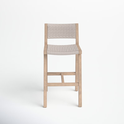 Shea 29" Teak Patio Bar Stool by Joss & Main