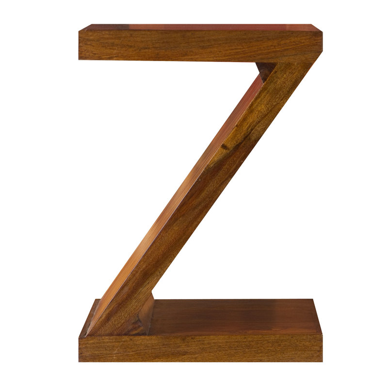 Zane Solid Wood Block End Table