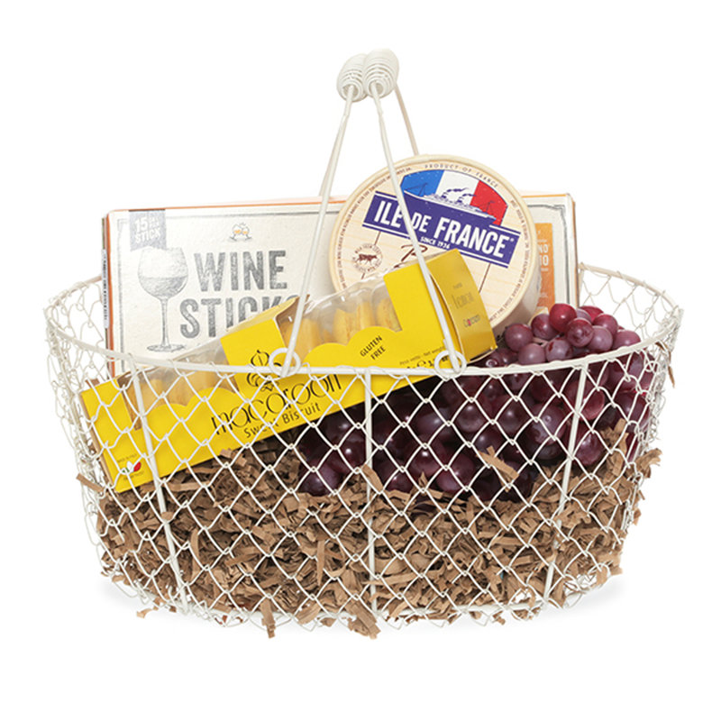 Gracie Oaks Decorative Basket, White