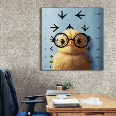  'Four Eyes Chick 2' by Lucia Heffernan Canvas Wall Art, 37" x 37"