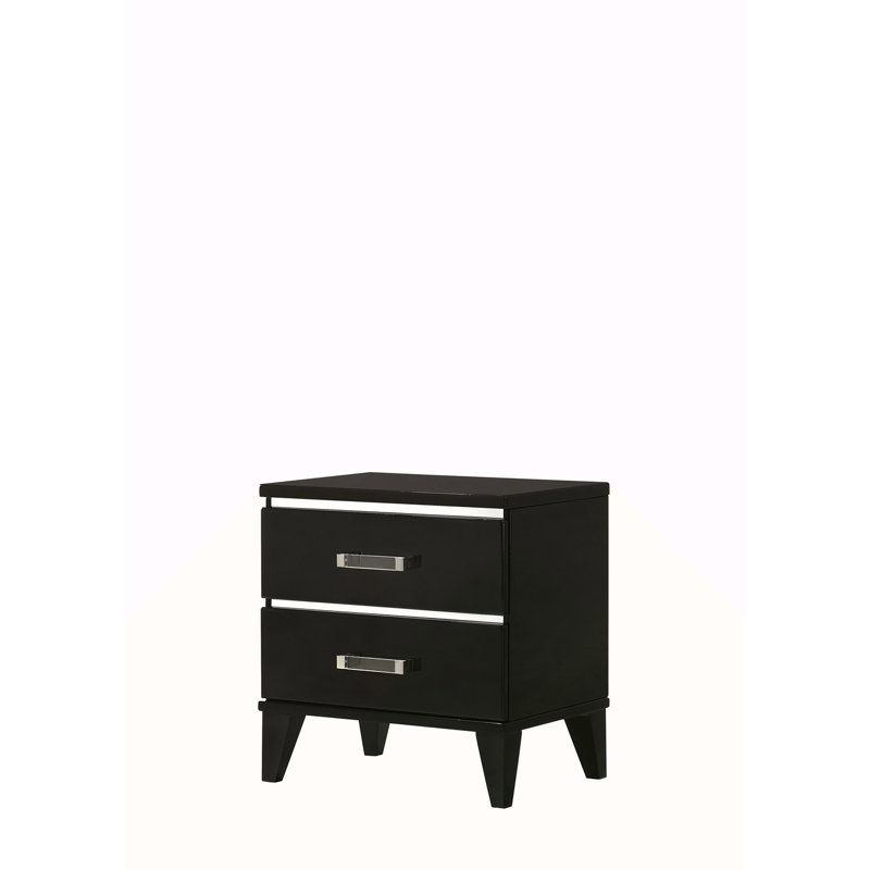 Table de chevet noire