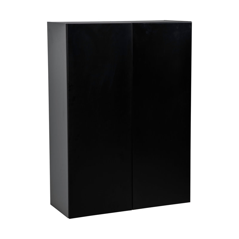 Armoire murale ouverte en panneau de particules l 30 po x P 12 po x H WALLKITCHENS , H 42 po x l 30 po, Noir mat