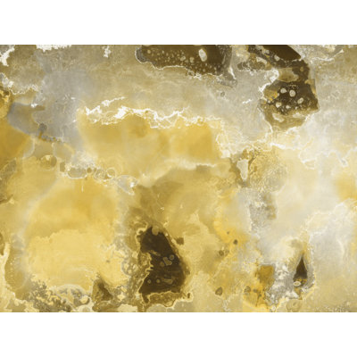 Yellow Quartz Rock Wrapped Canvas Print