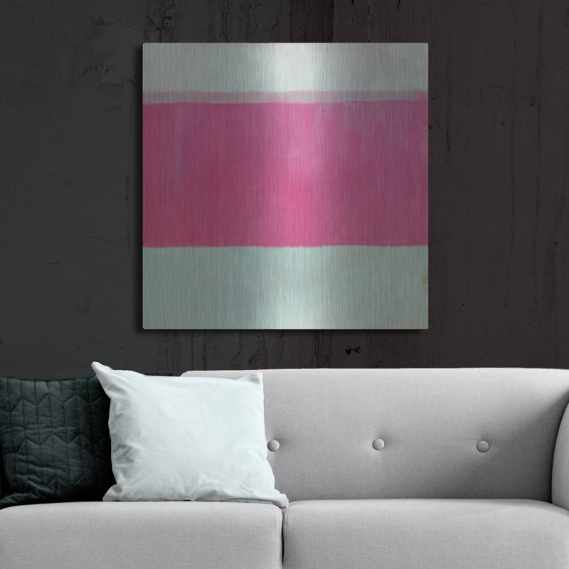  «Raspberry Mint 2» par Carol Young, art mural en métal, 36 po x 36 po