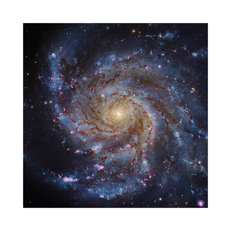 M101, The Pinwheel Galaxy by Robert Gendler - Wrapped Canvas Print, 45.72 cm H x 45.72 cm W x 3.175 cm D