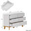 Commode double 6 tiroirs Arneisha