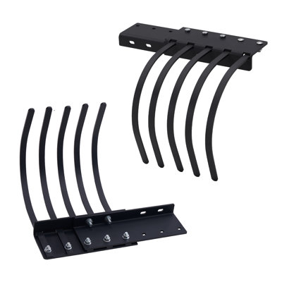 Ensemble d'extension de râteau de remorquage, 2 paquets de largeur avec des dents en acier robustes, augmente la largeur de travail pour les râteaux de tracteur
