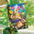 Lapin brun/rose/jaune