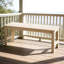 Backless Front Porch Bench,Wood Outdoor Bench-1035136461