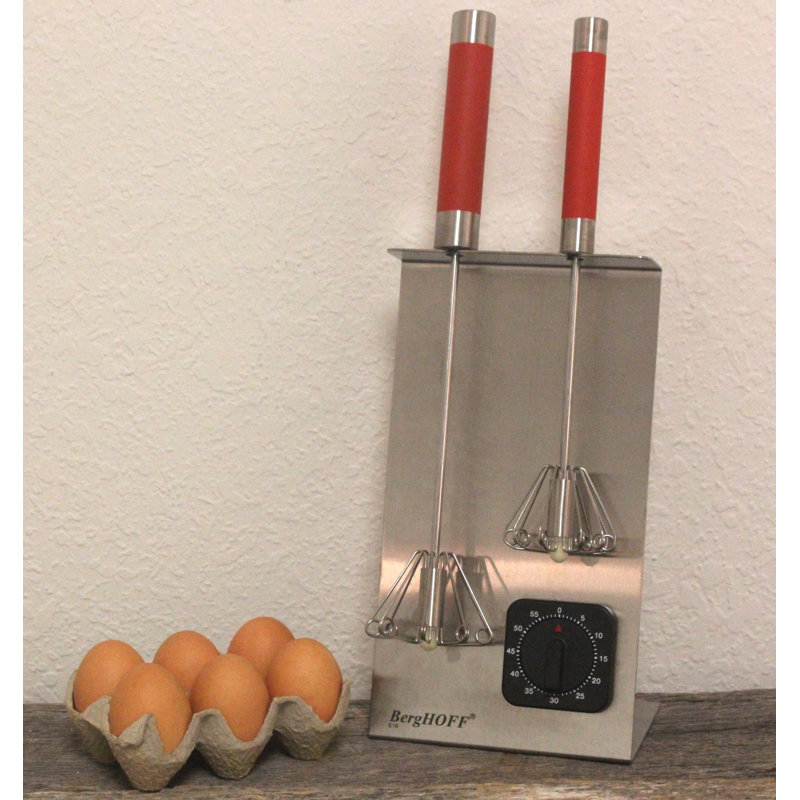 BergHOFF 3 Piece Whisk Set, Red