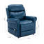 Fauteuil Lowell en cuir bleu marine avec massage Lowell