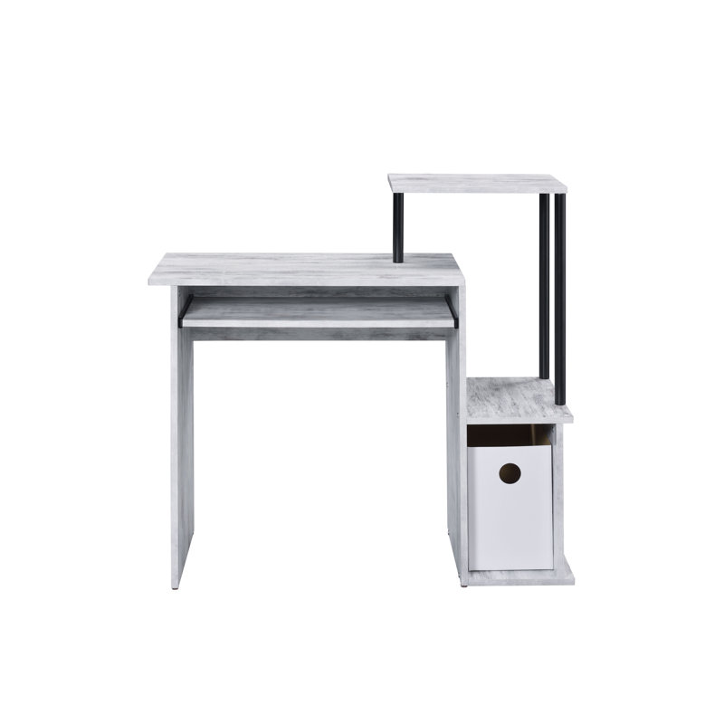Bureau d'ordinateur Lyphre, Gris / Noir