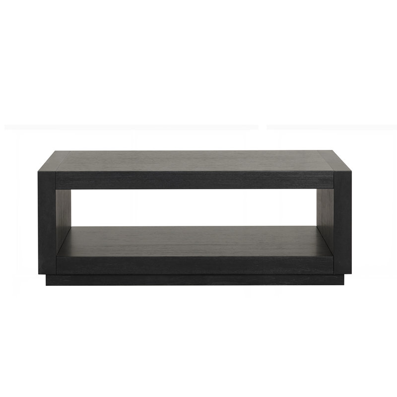 Contemporary Style Rectangle Coffee Table, Black