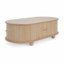 Élégante table d'appoint ovale avec rangement rétro et charme rétro