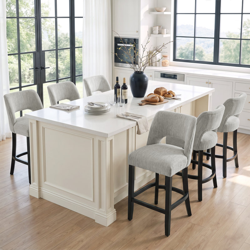 Tabouret de bar Bisto, Gris clair, 6