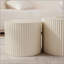 Ensemble de 2 tables basses gigognes beiges
