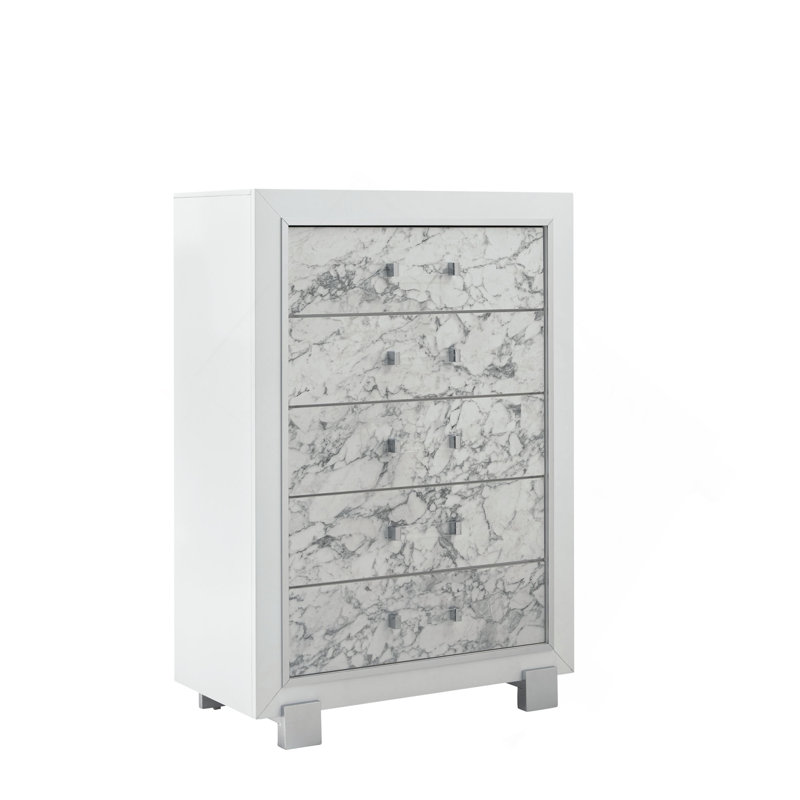 Commode blanche en marbre