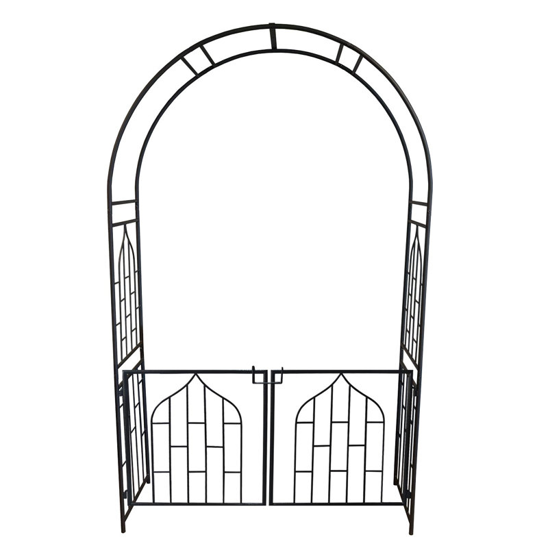 Arche et barrière Garden Gateway - Tonnelle en acier thermolaqué avec double entrée