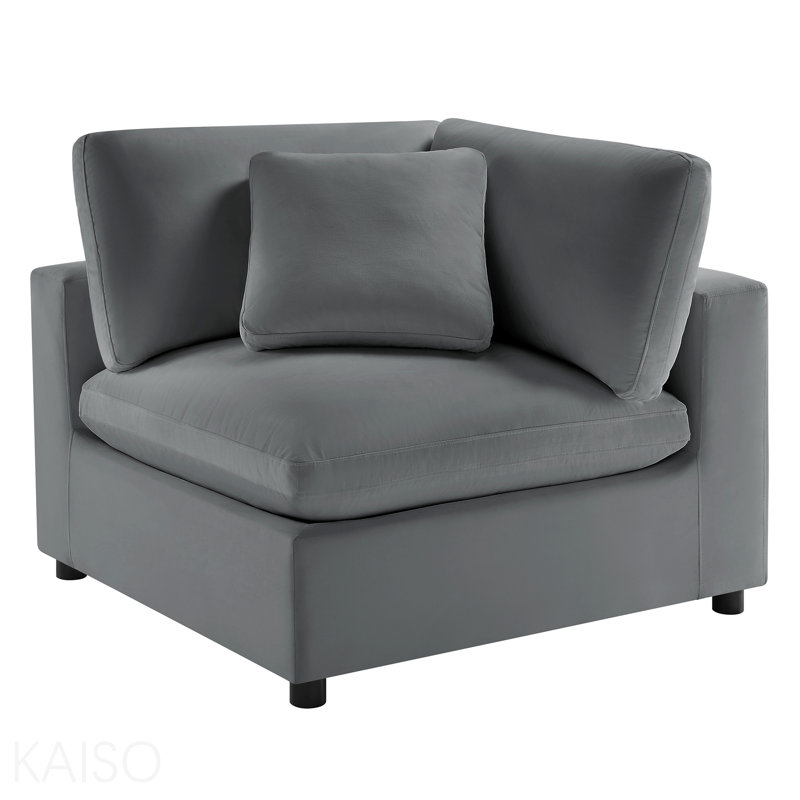 Fauteuil d'angle en coin - gris anthracite, Gris anthracite