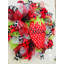 Couronne en toile de jute avec fraises et coccinelles