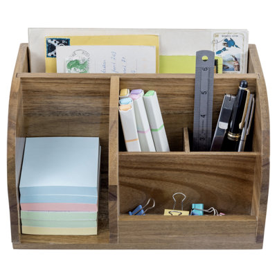 Solid Wood Desk Organiser 