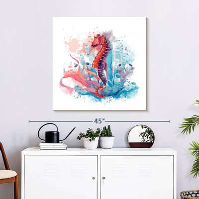 Hippocampe Brampt et éclaboussure de corail
