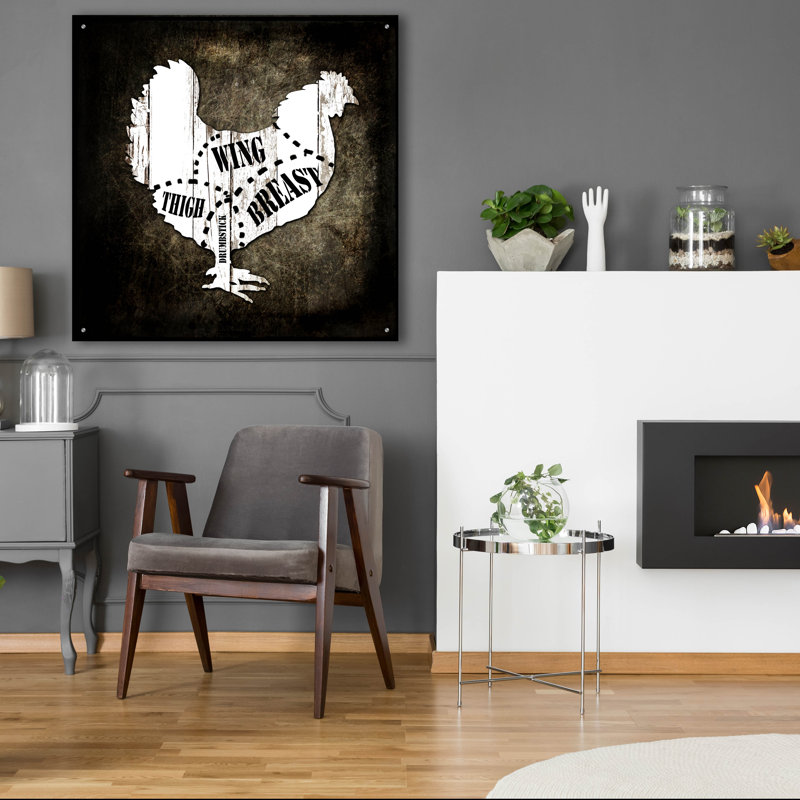 «Butcher Shop III» par Lightbox Journal, art mural en verre acrylique, 36 po x 36 po