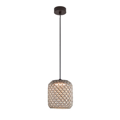Luminaire suspendu tambour 1 lumière DEL Nans