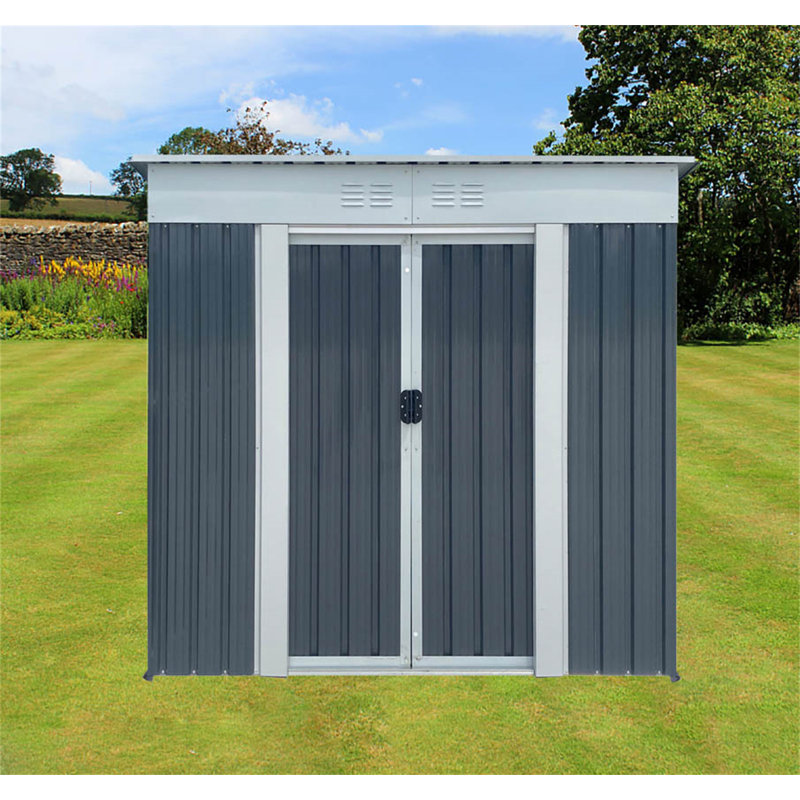 Outdoor Storage Sheds, Gray, 70.7" H x 70.5" W x 50" D
