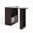 Walnut Particle Board Bar Cabinet With 6 Storage Areas And Rotating Shelf For House Counter Height Dining In Walnut, Spaces 2 Glass Doors