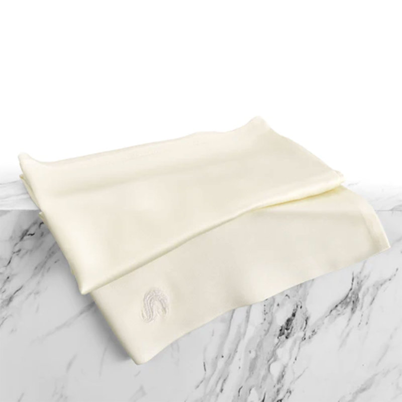 Sleepgram Regular Breathable Cooling Grade 6A Silk Pillowcase, White, Queen