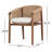 Teak Wood Premium All-Weather Wicker Outdoor Dining Armchair