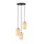 Luminaire suspendu en verre blanc 3 lumières