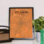 Atlanta City Map - No Frame Print-10712256