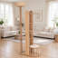 Tour pour arbre à chat multi-niveaux en bois avec poteau à griffes en sisal et maison de chat clôturée