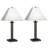 Gunmetal Square Post Metal USB Table Lamp