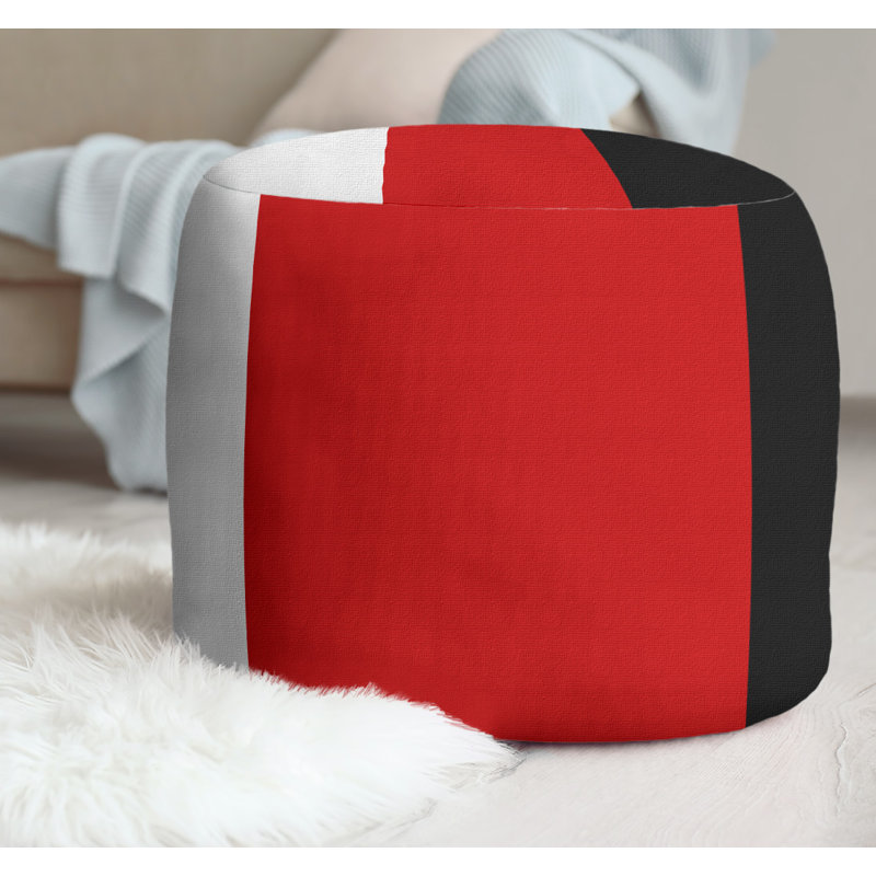 Repose-pieds 20,5 po, Blanc / rouge / noir