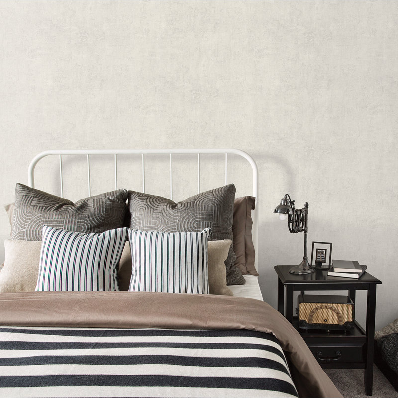 10m x 53cm Matte Wallpaper Roll, Light Grey
