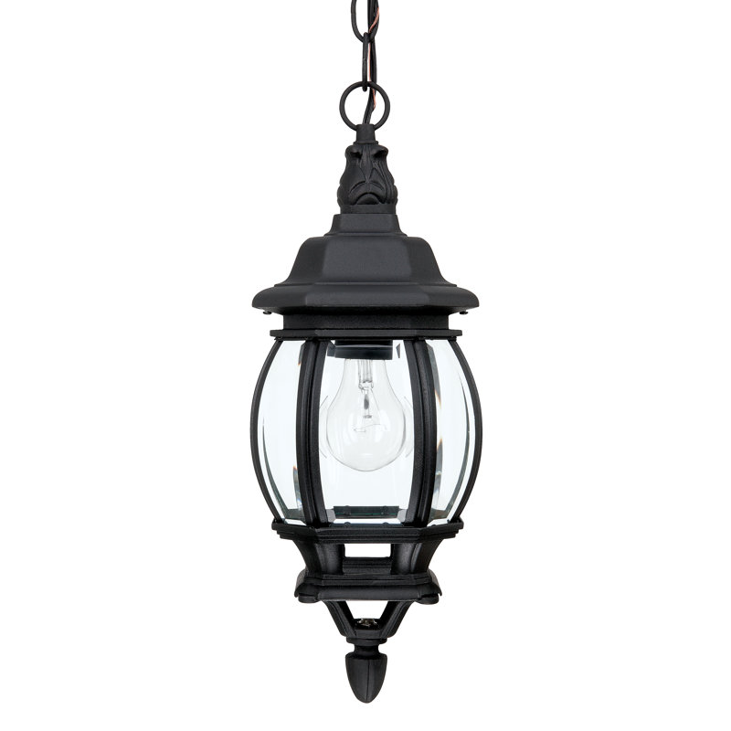 Lanterne suspendue d'extérieur H 18 po Herkimer 1 - Mains Only, Noir