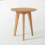 Table d'appoint ronde moderne en bois massif de 17,7 po de largeur-249753343