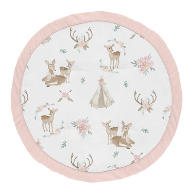 Deer Floral Baby Fabric Playmat