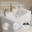 Meuble-lavabo mural 30 po avec lavabo, meuble de rangement flottant avec comptoir en résine de pierre et tiroirs à fermeture en douceur-22335186