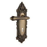 Victorian Plate Passage (Hall & Closet) with Decorative Keyhole and Fleur Lever