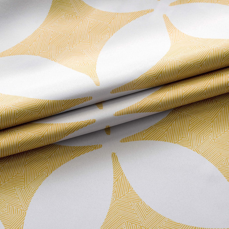 Rideaux occultant et isolants avec œillets Gimenez, L 52 po x L 96 po, Jaune / blanc / beige